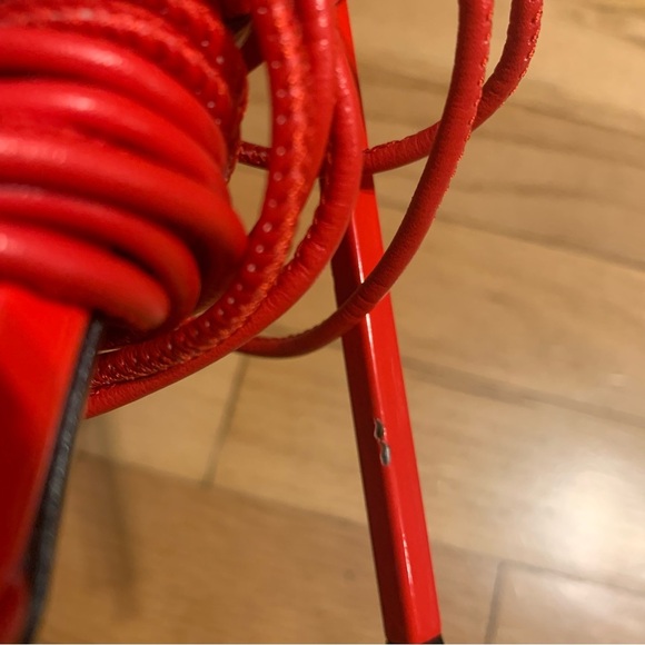 Jessica Rich Women's Exotic Red Strap Lace Up Pointy High Heels - Size 36 - Picture 8 of 12